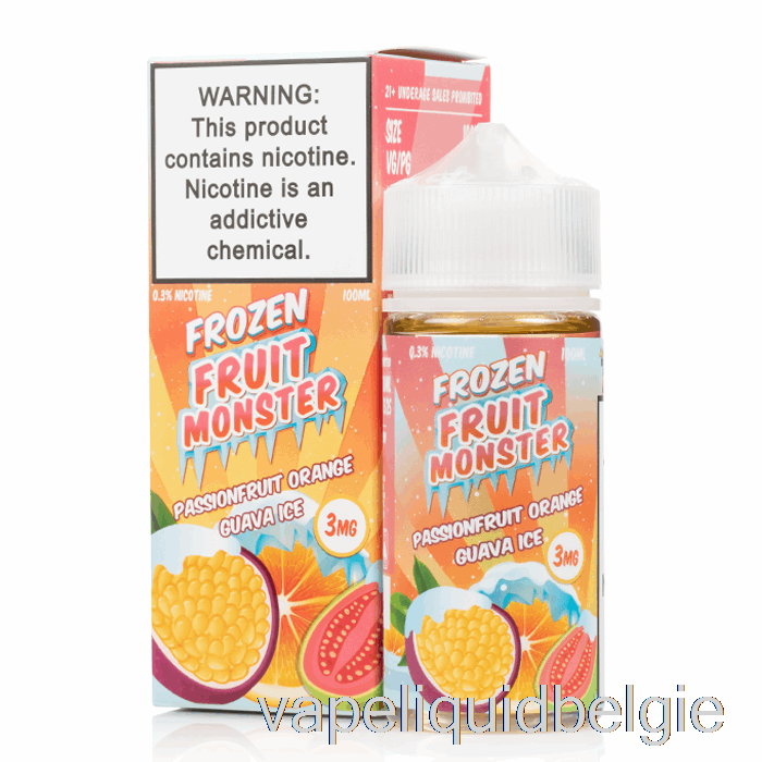 Vape Vloeibaar Ijs Passievrucht Sinaasappel Guave - Bevroren Fruitmonster - 100 Ml 0 Mg